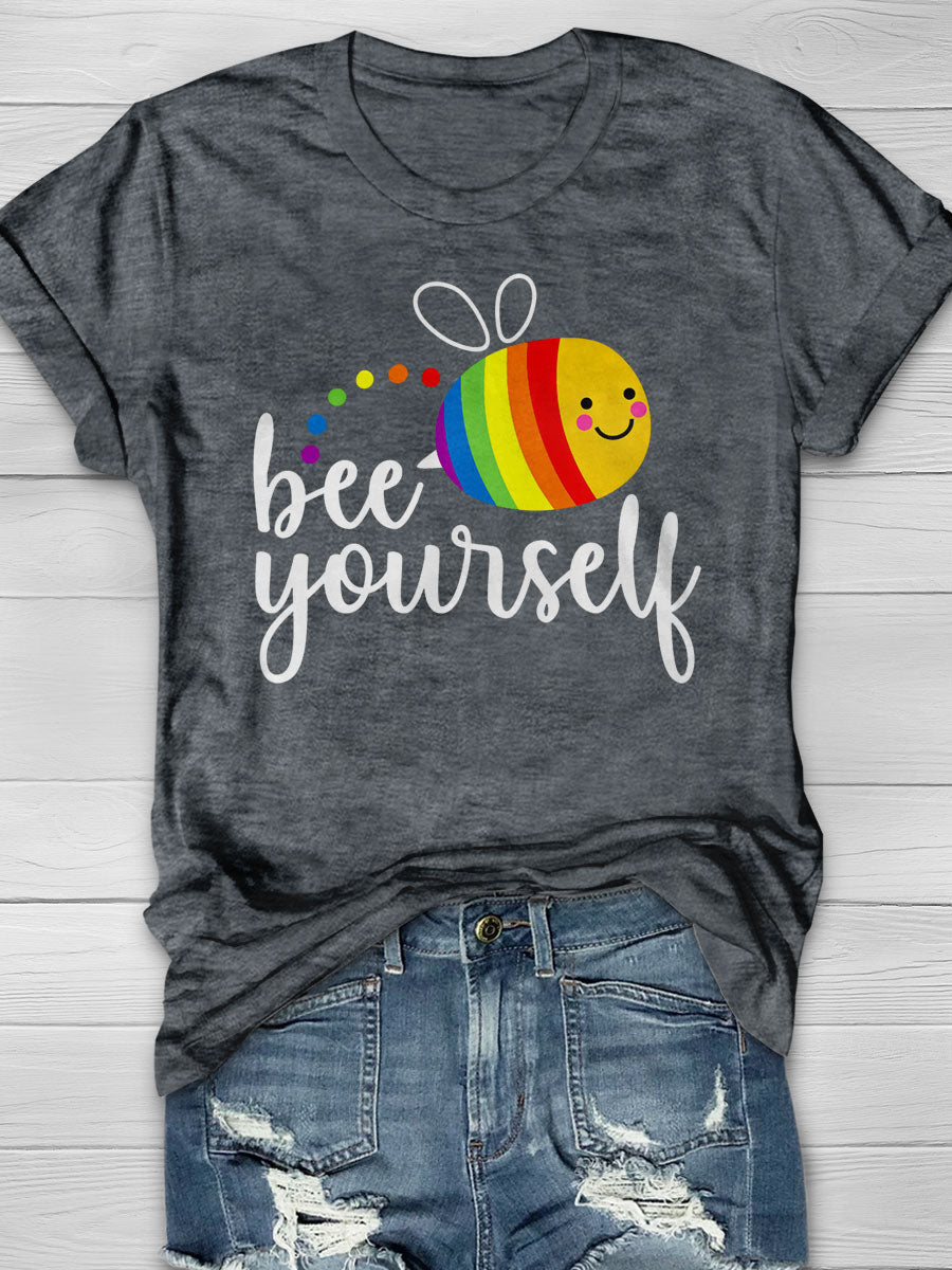 Bee Yourself Print T-shirt