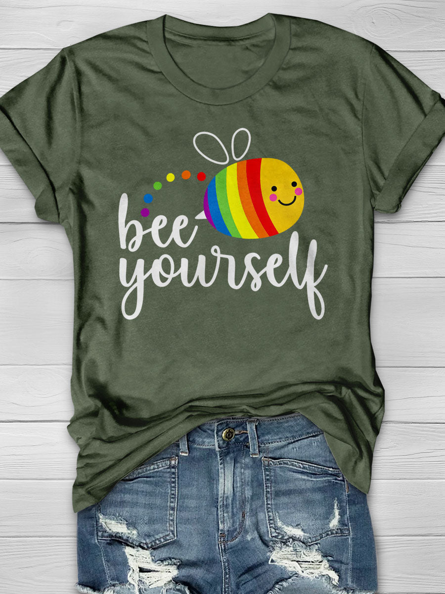 Bee Yourself Print T-shirt